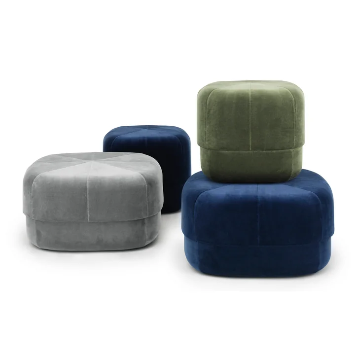 Normann Copenhagen - Circus Pouf klein, beige Velour