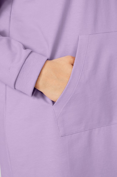 Midi-Sweatkleid, Kapuze, Langarm