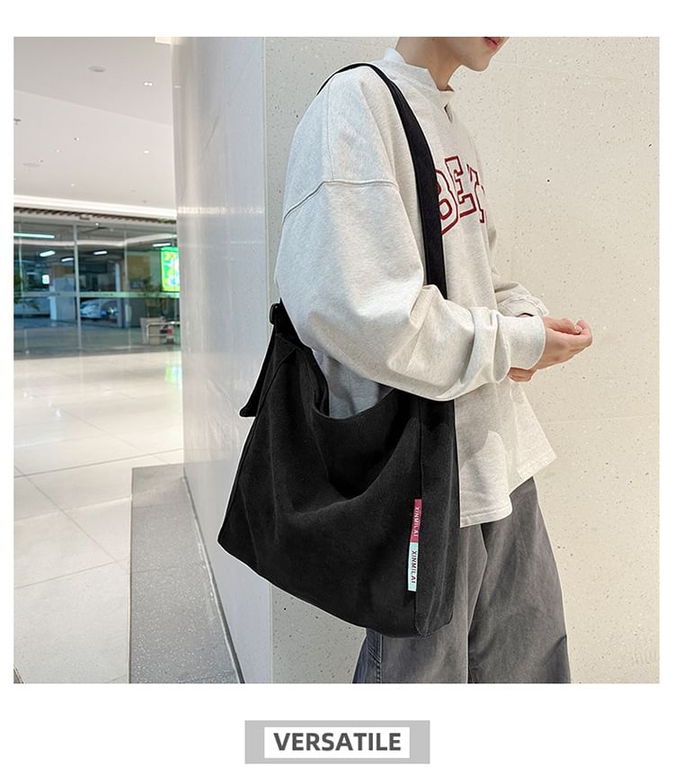 Hikuozy - Effen corduroy crossbodytas