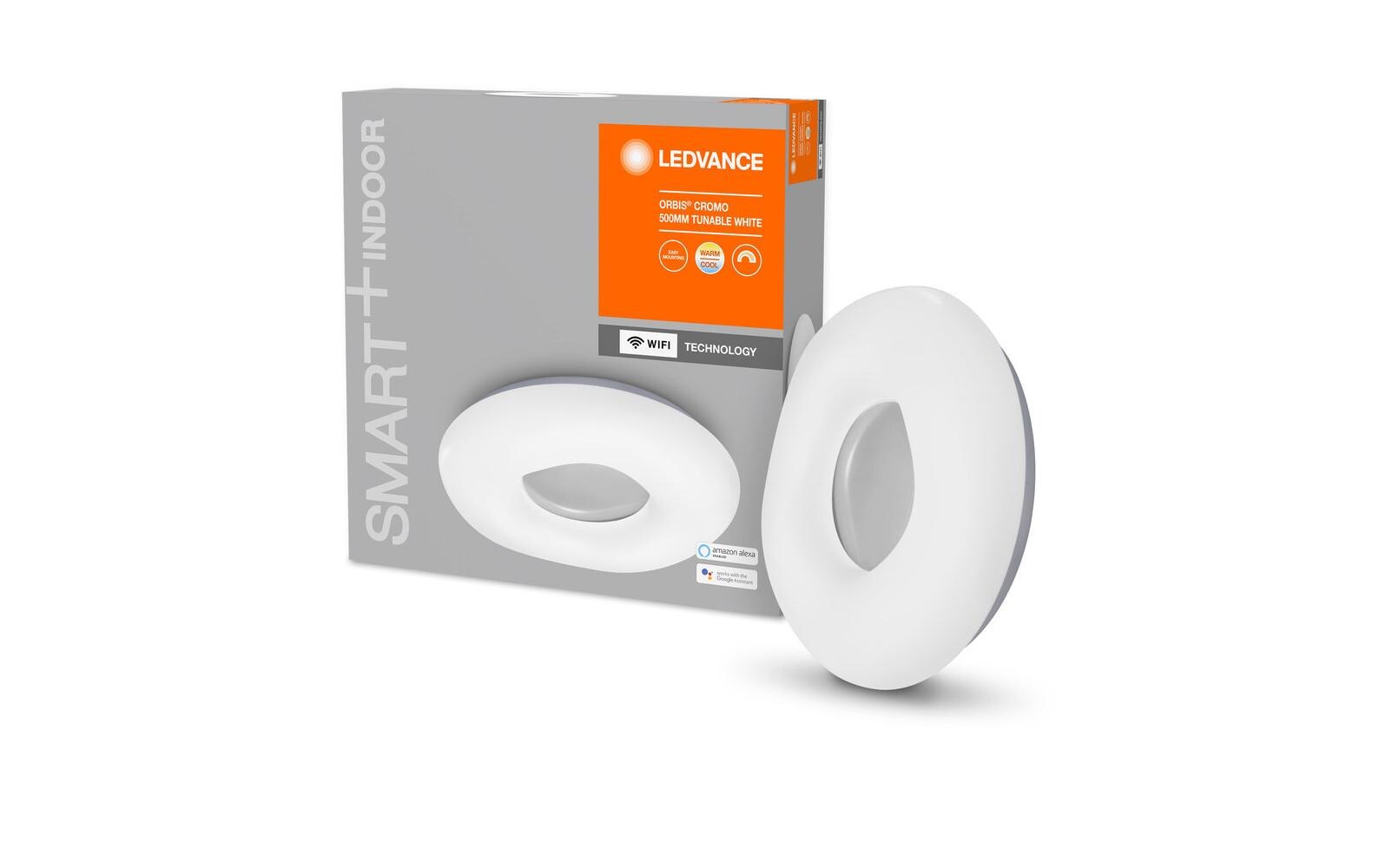 Deckenleuchte SMART+ Orbis Cromo, 30 W, Ø 50 cm, Weiss<br>Deckenlampe mit WiFi-Technologie