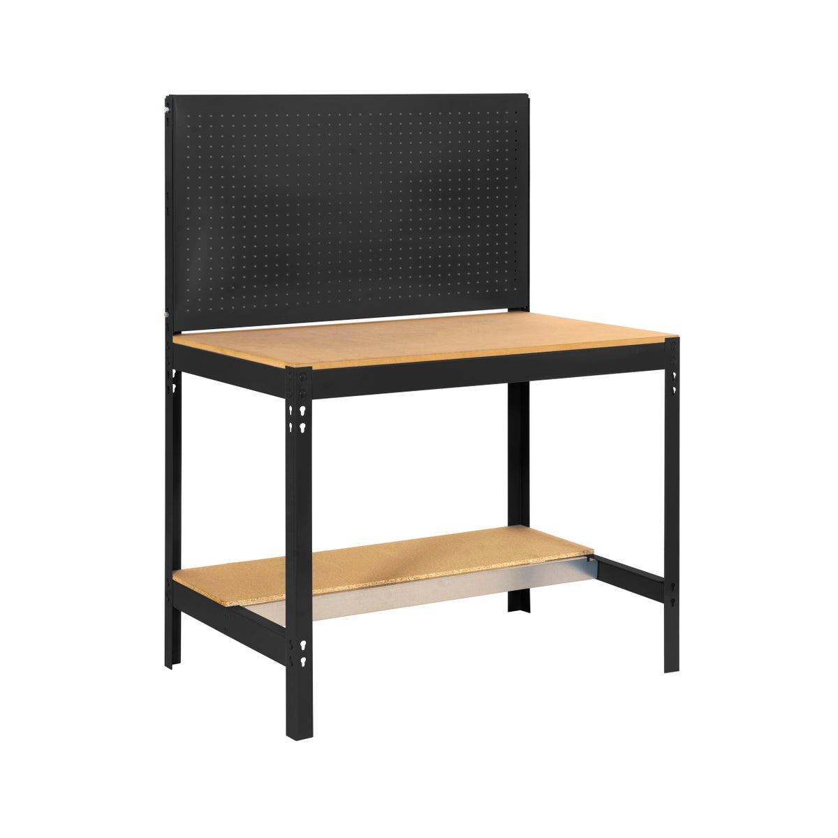 PROREGAL Buffalo werkbank met gereedschapswand, afmetingen (H x B x D): 84 x 150 x 61 cm, draagvermogen: 600 kg, antraciet