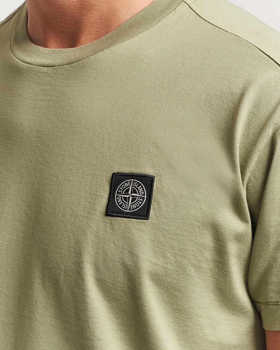Stone Island Garment Dyed Cotton Jersey T-Shirt Sage