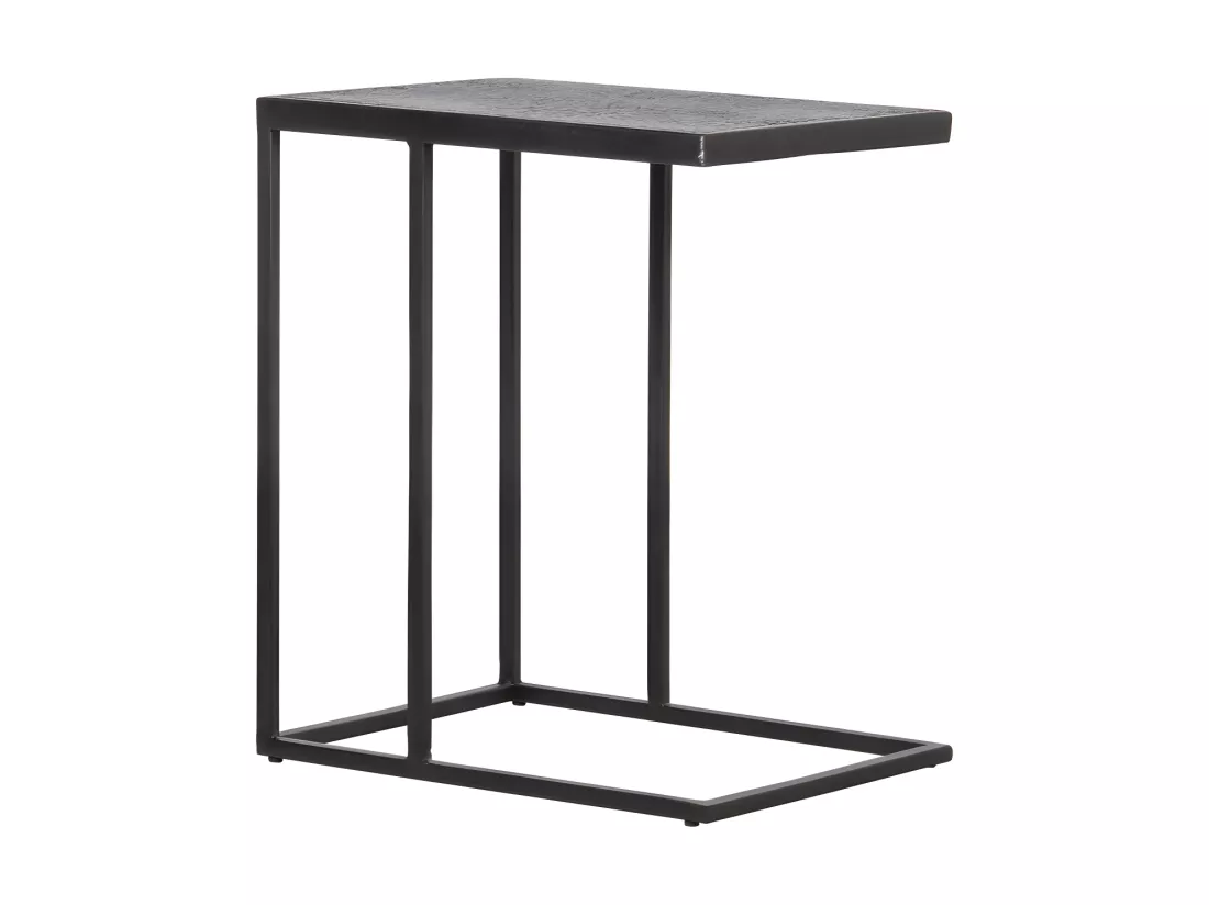 Febe - Bout de canapé en métal 45x35cm - Noir