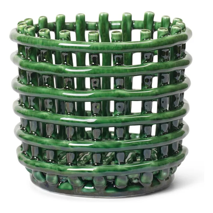 Ferm Living Panier Ceramic | Vert émeraude