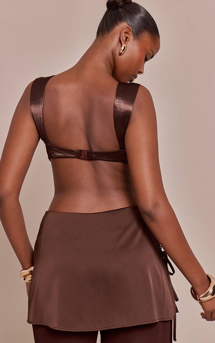 Chocolat Bralette En Satin Martelé