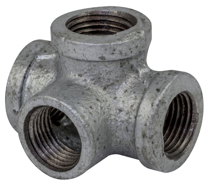 Galvaniseret T-stykke hjørne 1/2