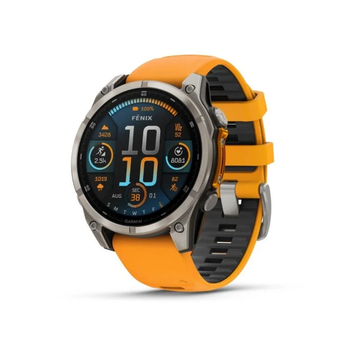 Garmin Unisex Ure fēnix® 8 - 47 mm AMOLED Sapphire Orange