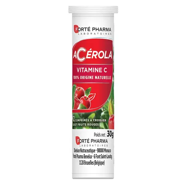 Forté Pharma Acerola Vitamina C 12 comprimidos mastigáveis