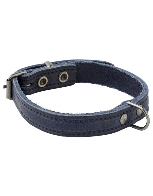 Adori Halsband Italy Met Print Old Silver Blauw - Hondenhalsband