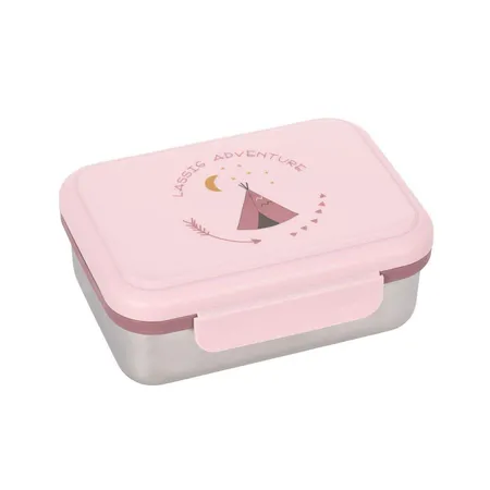 Lässig Kinder Brotdose Edelstahl - Lunchbox, Adventure Tipi