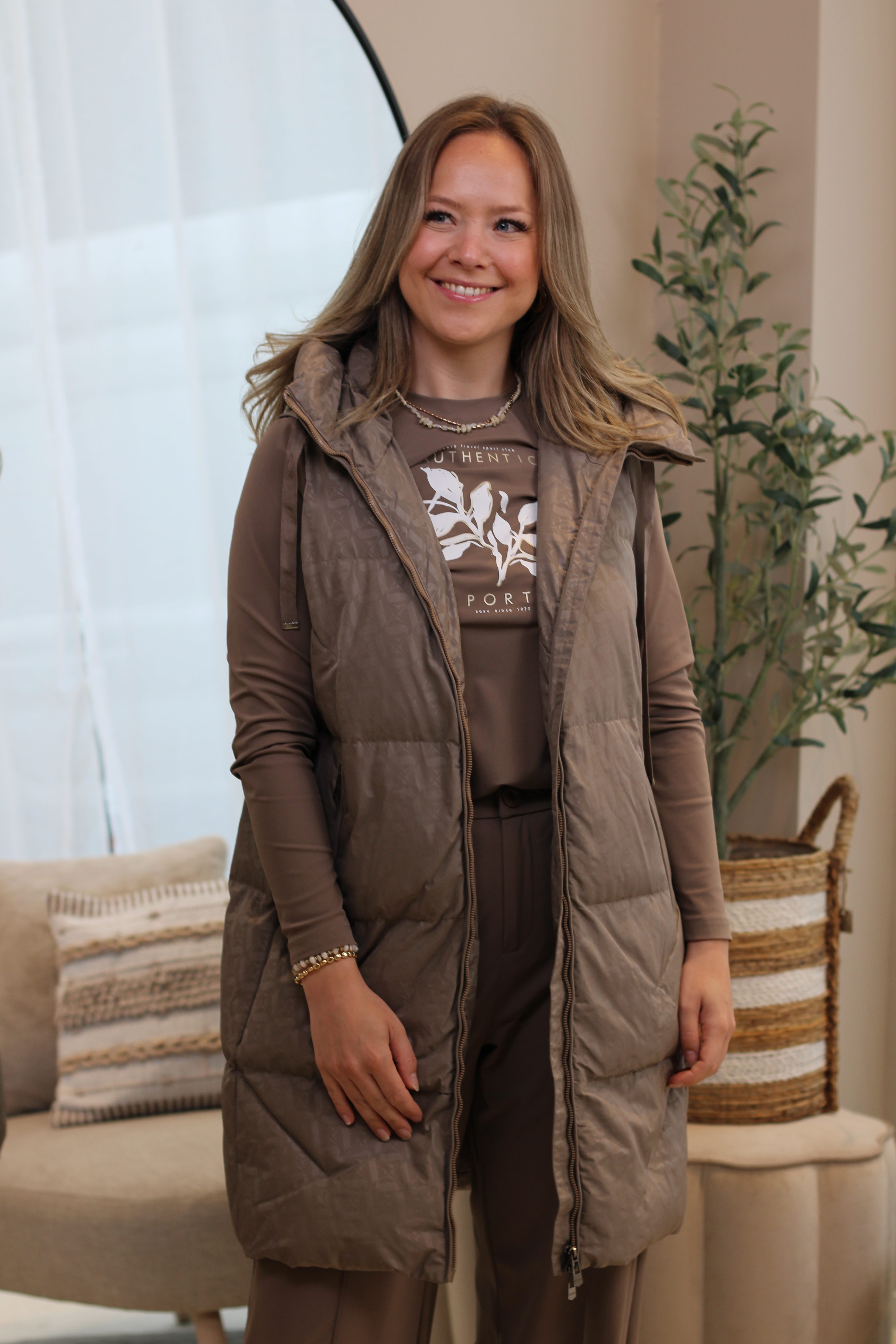 Zoso - Marleen Padded Bodywarmer - Mocha