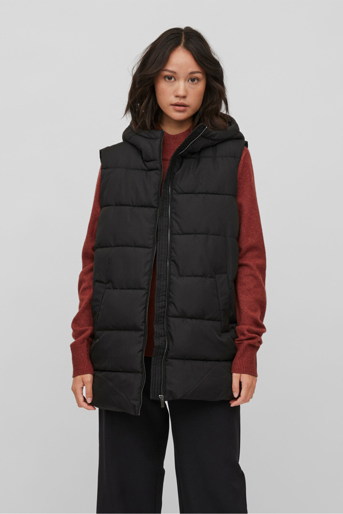 Colete feminino acolchoado - Preto