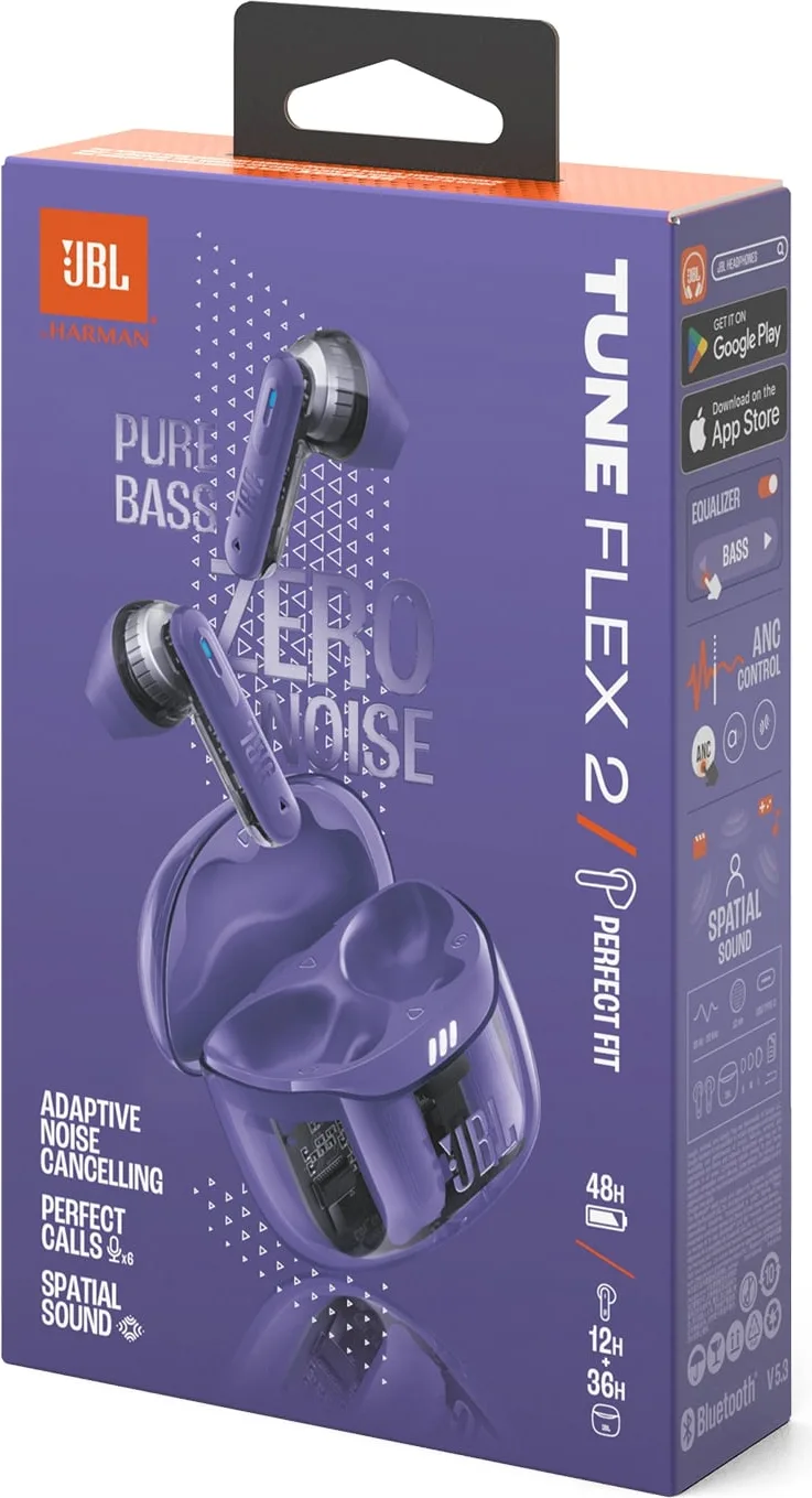 JBL Tune Flex 2 Mauve (Ghost Edition) Écouteurs True Wireless