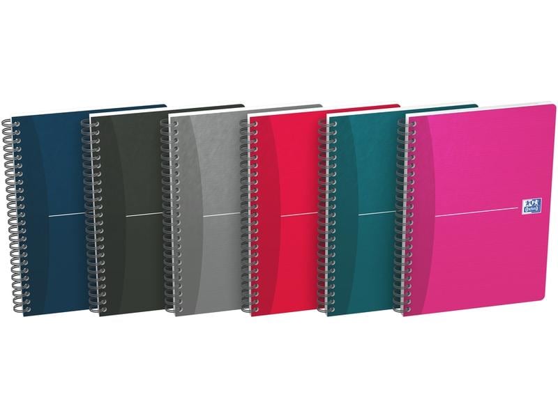 Oxford Notizbuch A5, kariert, Assortiert Spiralheft im A5 Format
