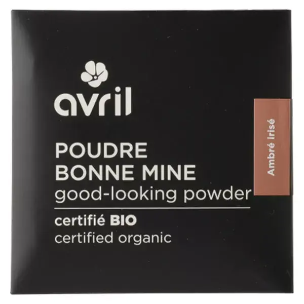Pó compacto Avril Complexion Refill Healthy Glow Amber Iridescent Orgânico 11g