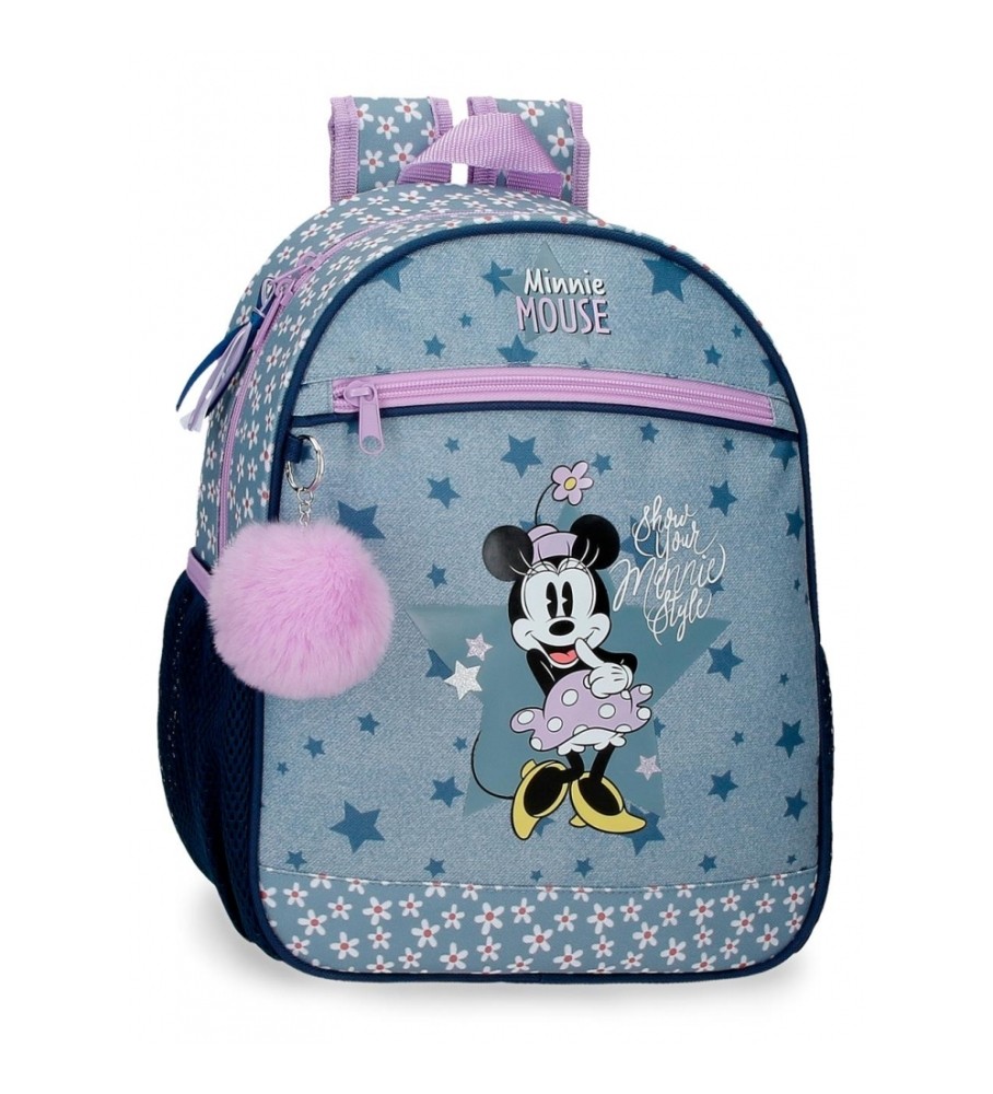 Disney Mochila Minnie Style azul -27x33x11cm-