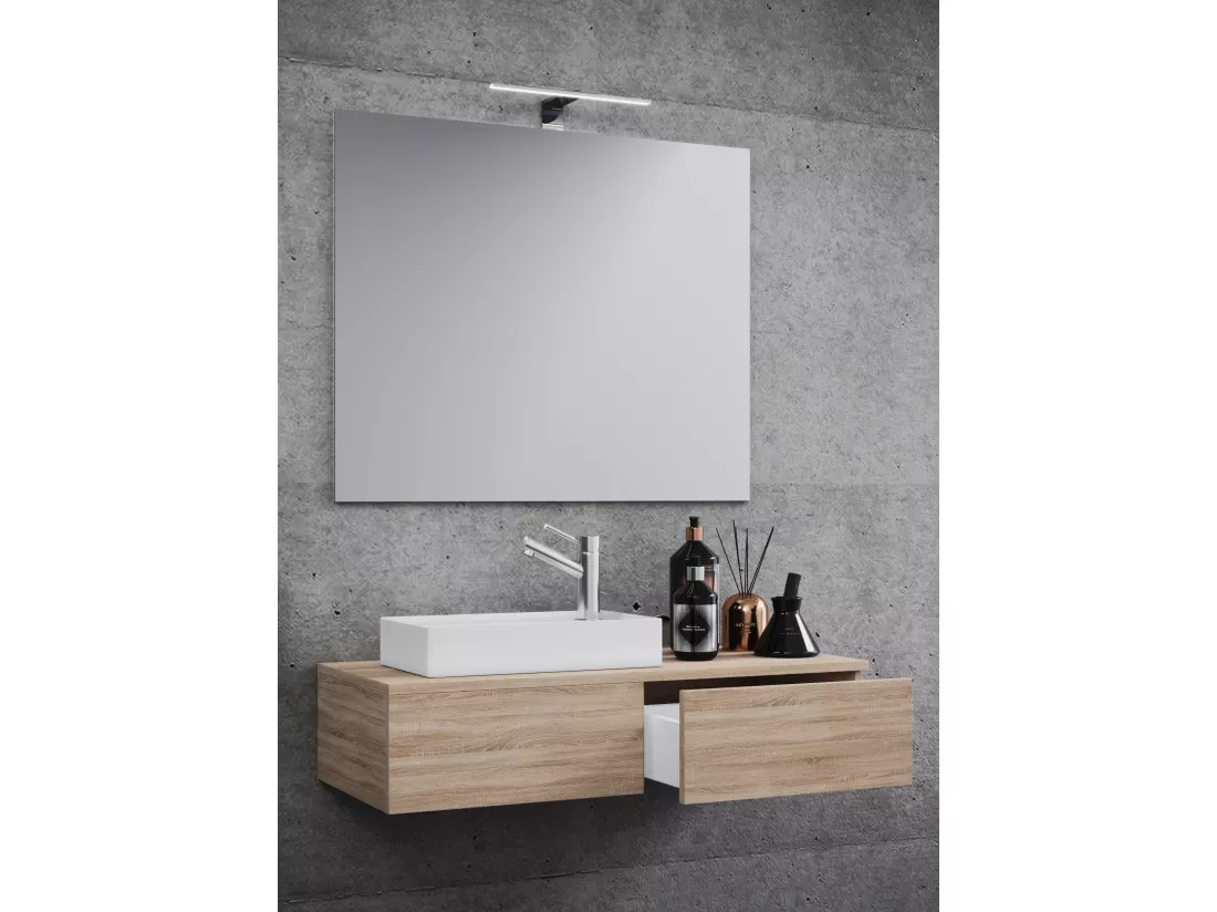 3pcs Plan de toilette Lavabo Gudas Miroir