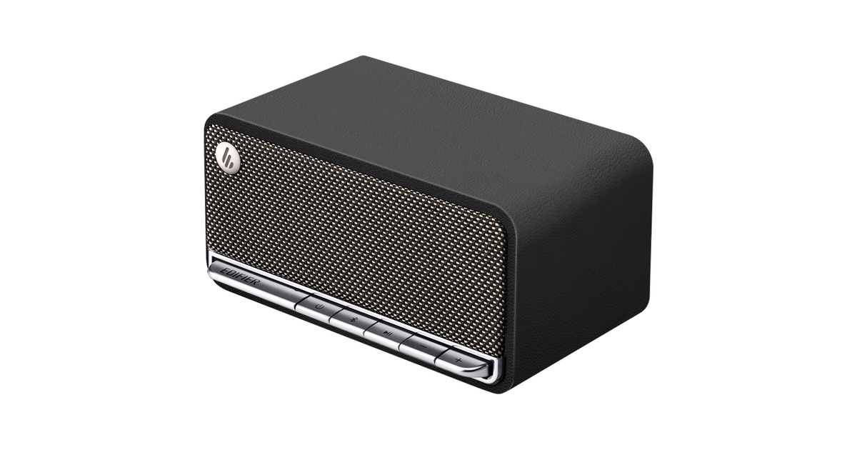 EdifierMP230 Retro Bluetooth speaker luidspreker  (Zwart, Bluetooth, microSD, Aux, USB-C)