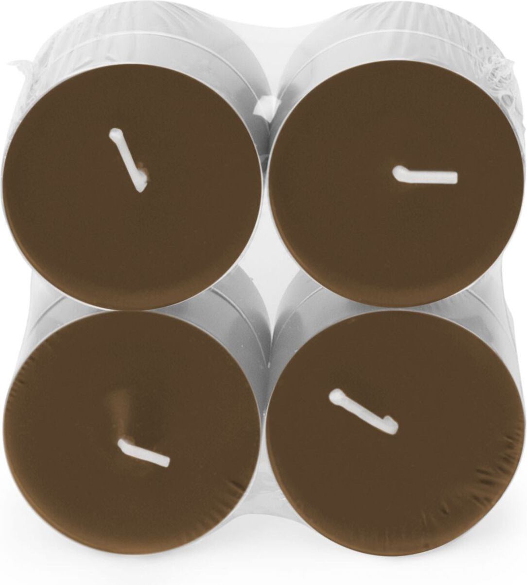 Spaas geurkaars Essential collection Twinkling Touch bruin 10 uur D 6 H 2,1 cm 8 stuks