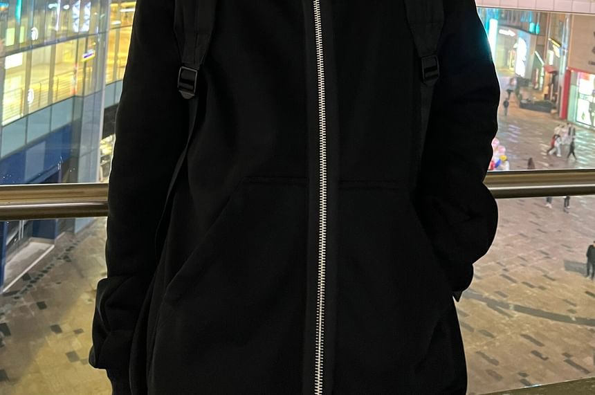 DragonRoad - Effen hoodie met rits