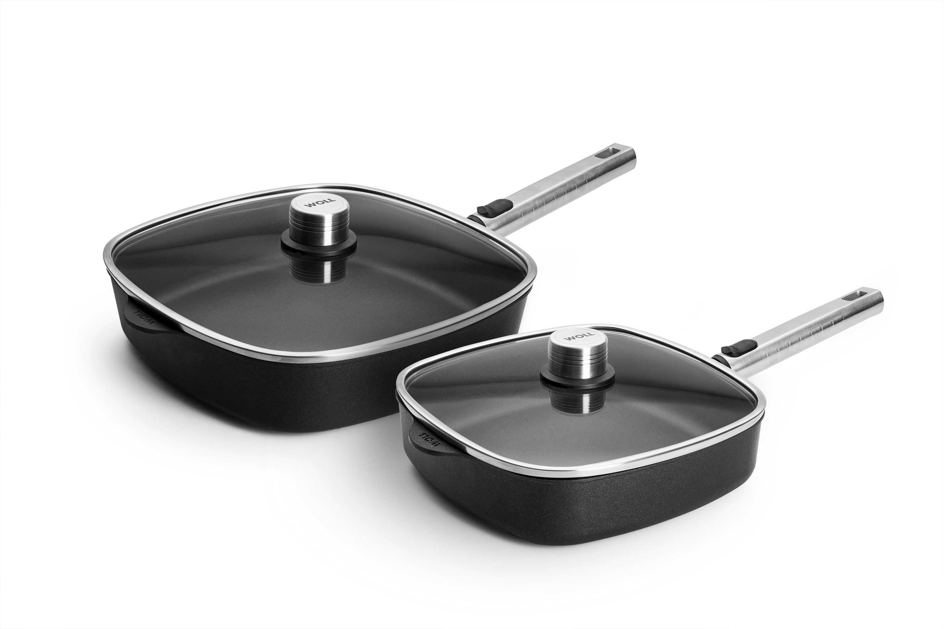 Logic XR Viereckpfannen-Set, 28 x 28 cm + 24 x 24 cm - Herdart: Alle Herdarten inkl. Induktion