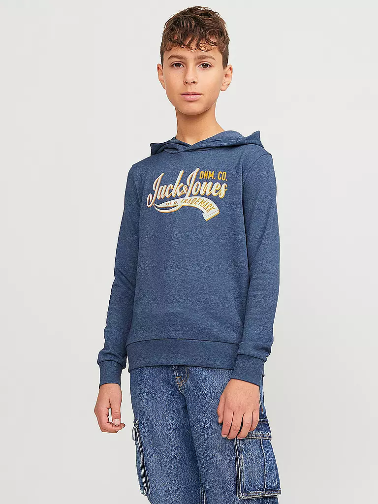 JACK & JONES Jungen Kapuzensweater - Hoodie JJELOGO dunkelblau