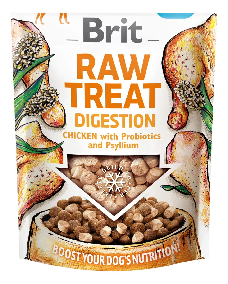 Brit RAW TREAT Digestion, kylling med probiotika - 40 g.