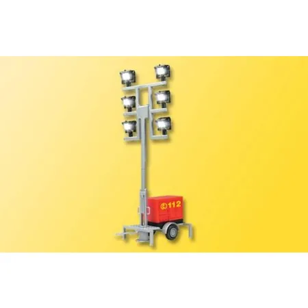 Viessmann 1344 - H0 Leuchtgiraffe Feuerwehr auf Anhänger mit 6 LEDs weiß