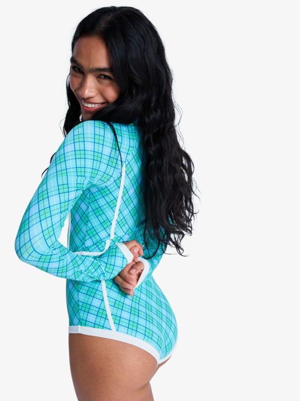Go Girl Surf Maillot une pièce manches longues Vert Femme