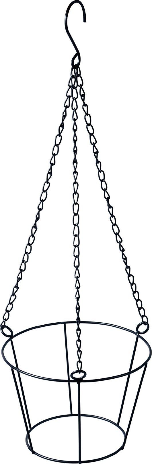 Mega Collections plantenhanger zwart D 24 H 17 cm