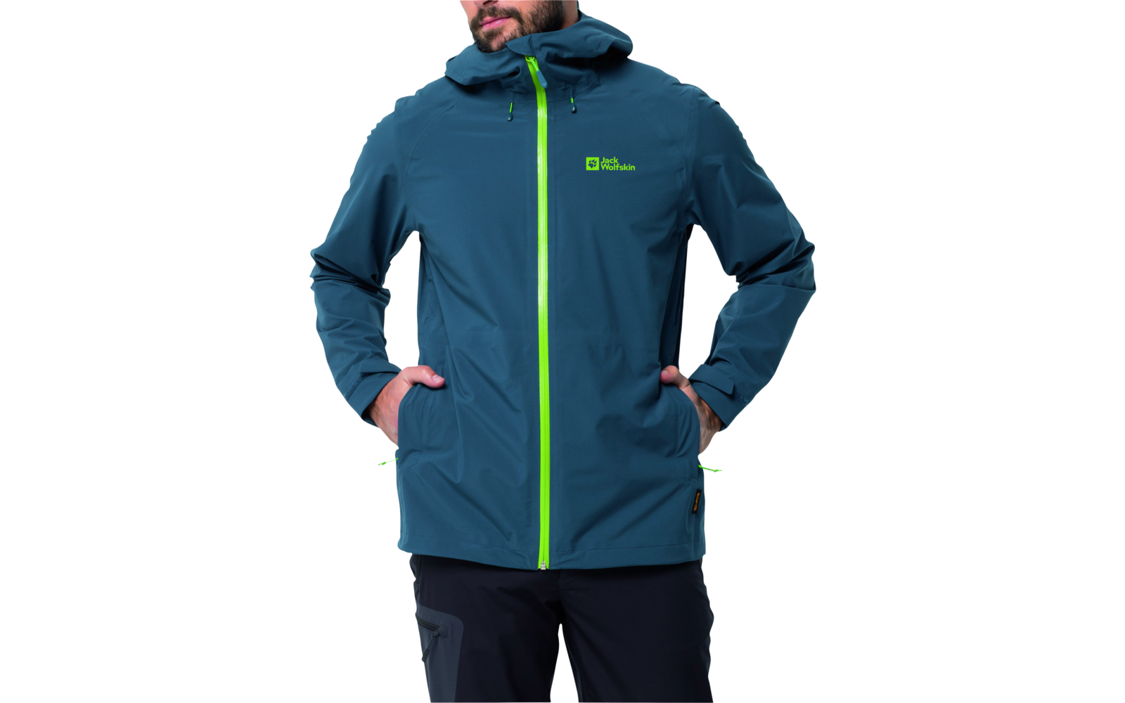 Jack Wolfskin Highest Peak Herren Regenjacke dark sea