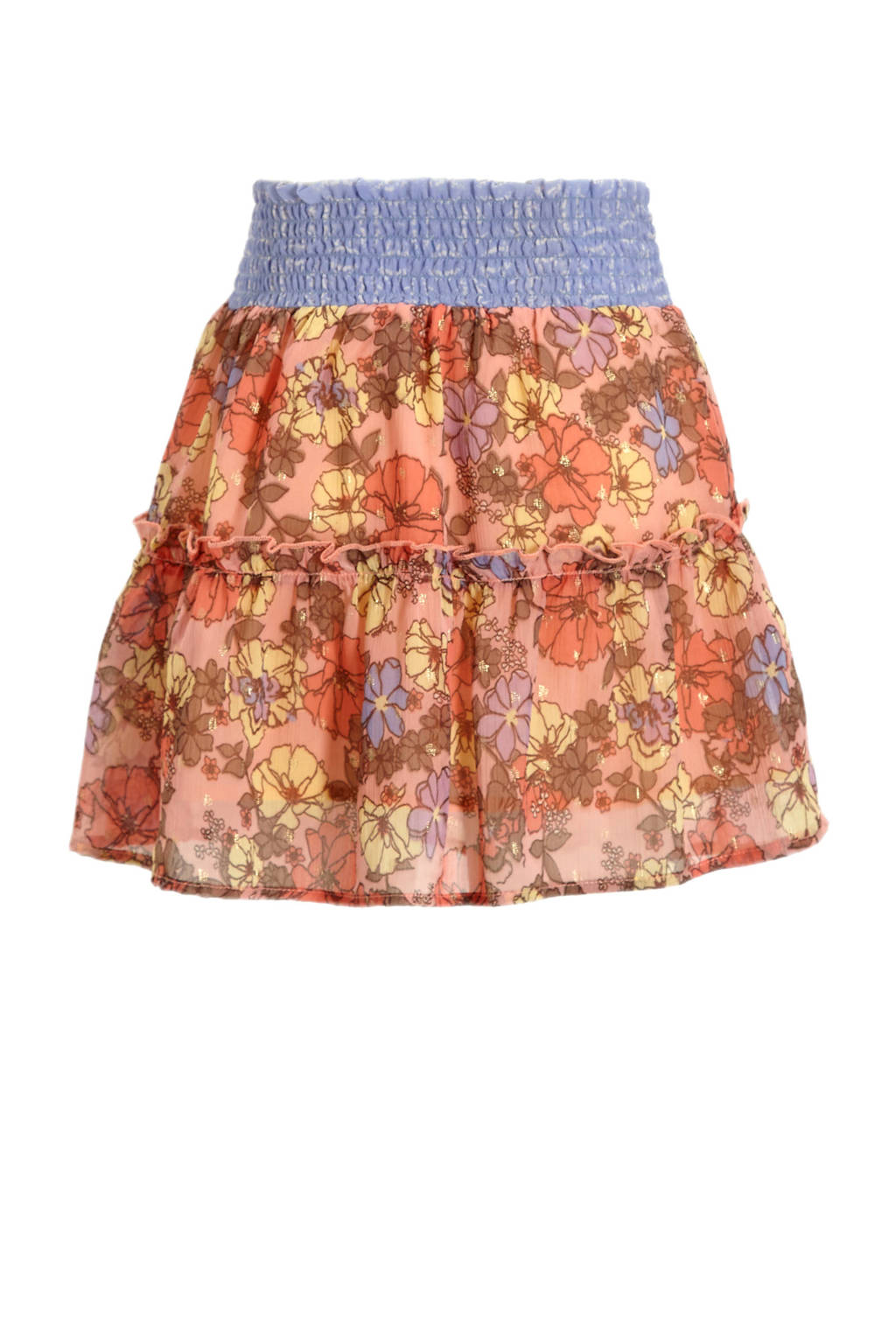 Vingino gebloemde rok QIEKE oranje/multicolor