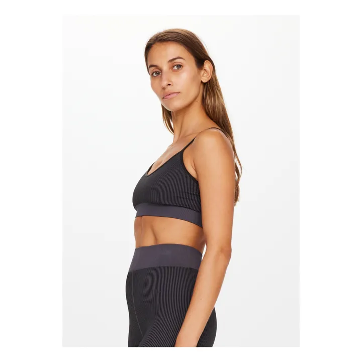 The Upside Brassière Côtelée Seamless Zahra | Noir