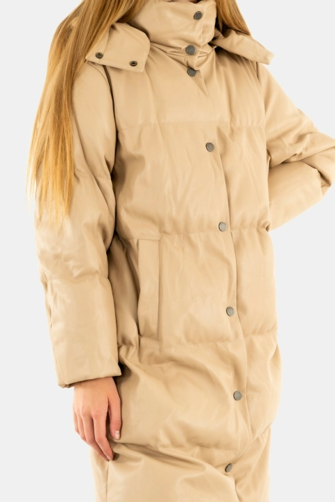 blousons et vestes guess jeans emilie long jacket g133 smoked peach