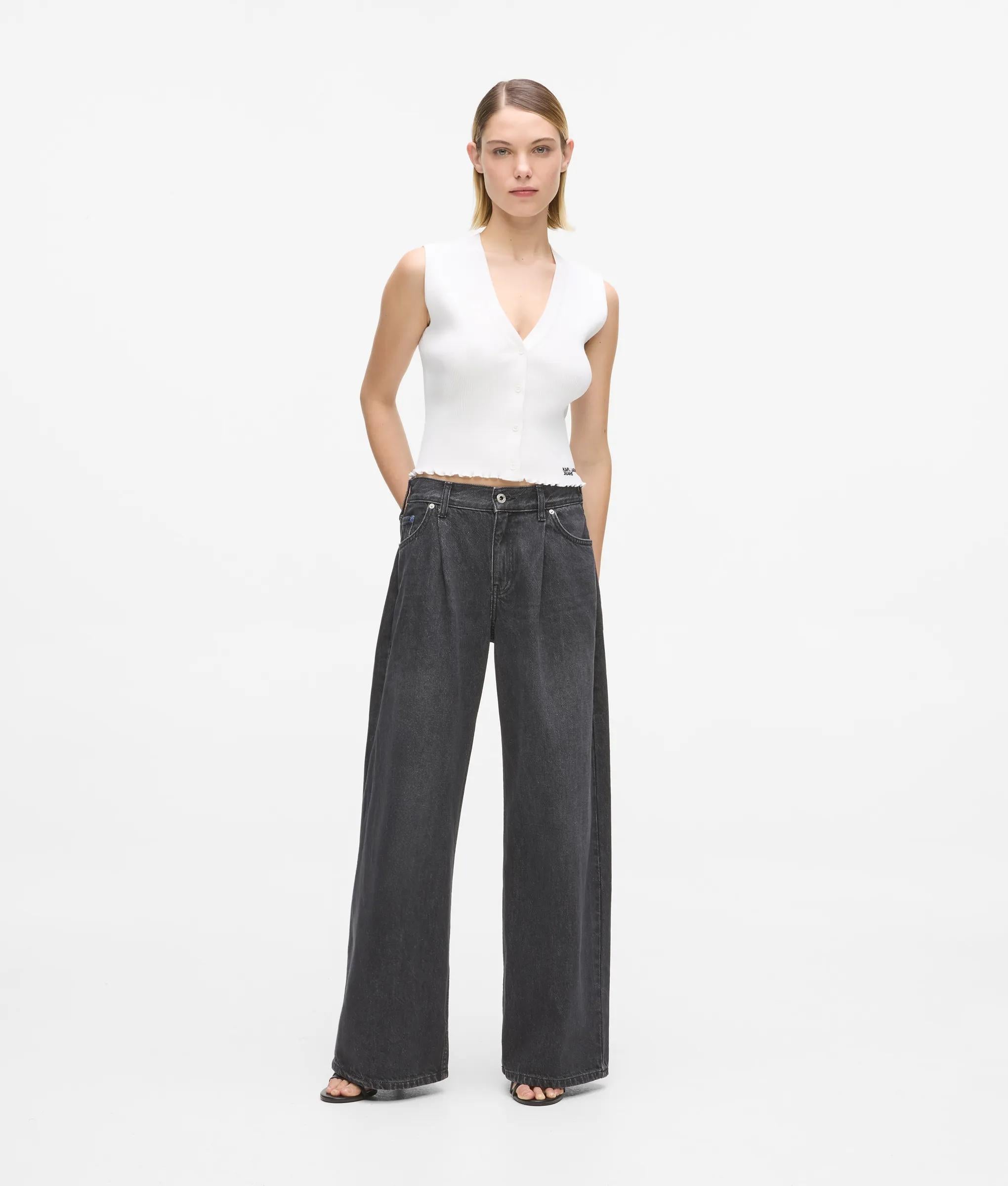 Wijde jeans met lage taille