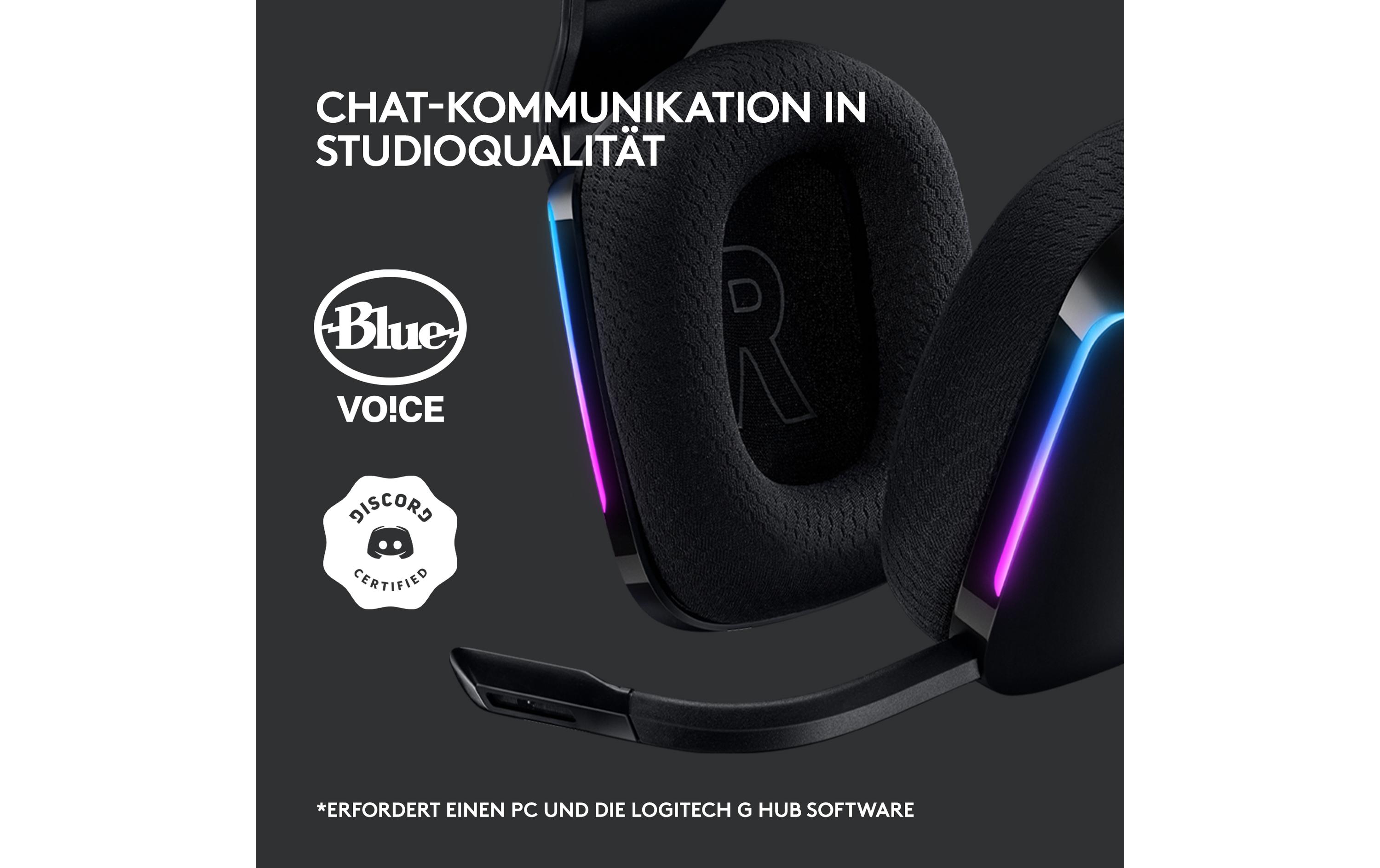 Headset G733 Lightspeed SchwarzWireless-Gaming-Headset mit DTS 7.1 Surround-Sound und RGB Beleuchtung