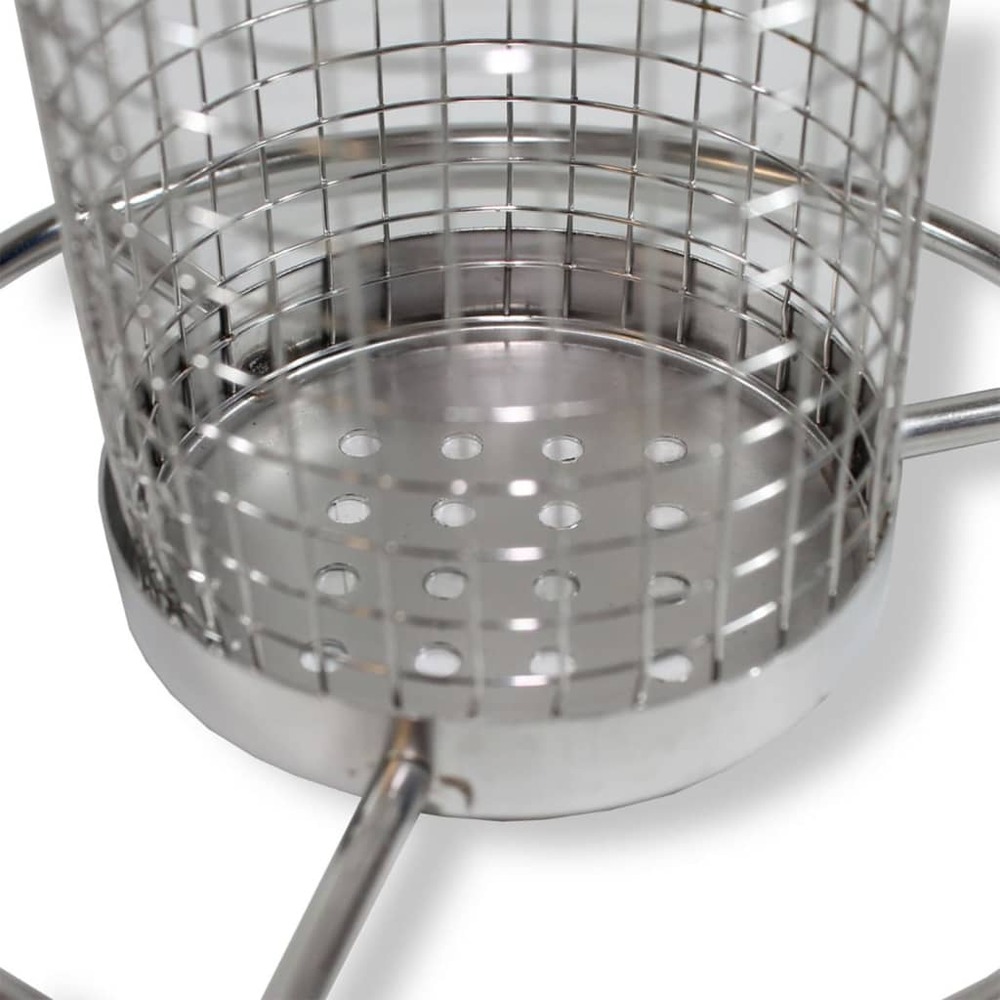 Station d'alimentation d'oiseaux suspendue 14x27,5 cm inox