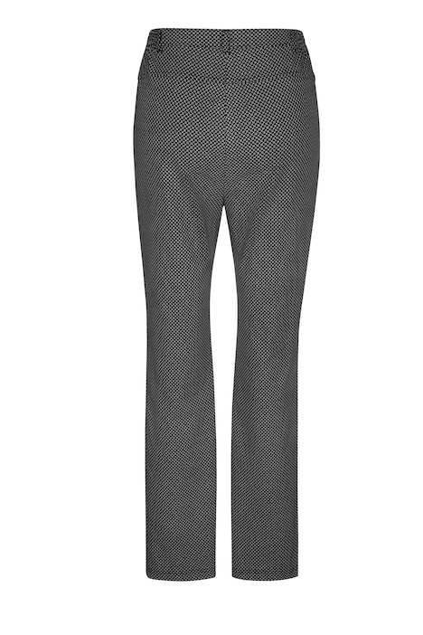 Hose, Slim Fit, Allover-Muster, teilelastischer Bund