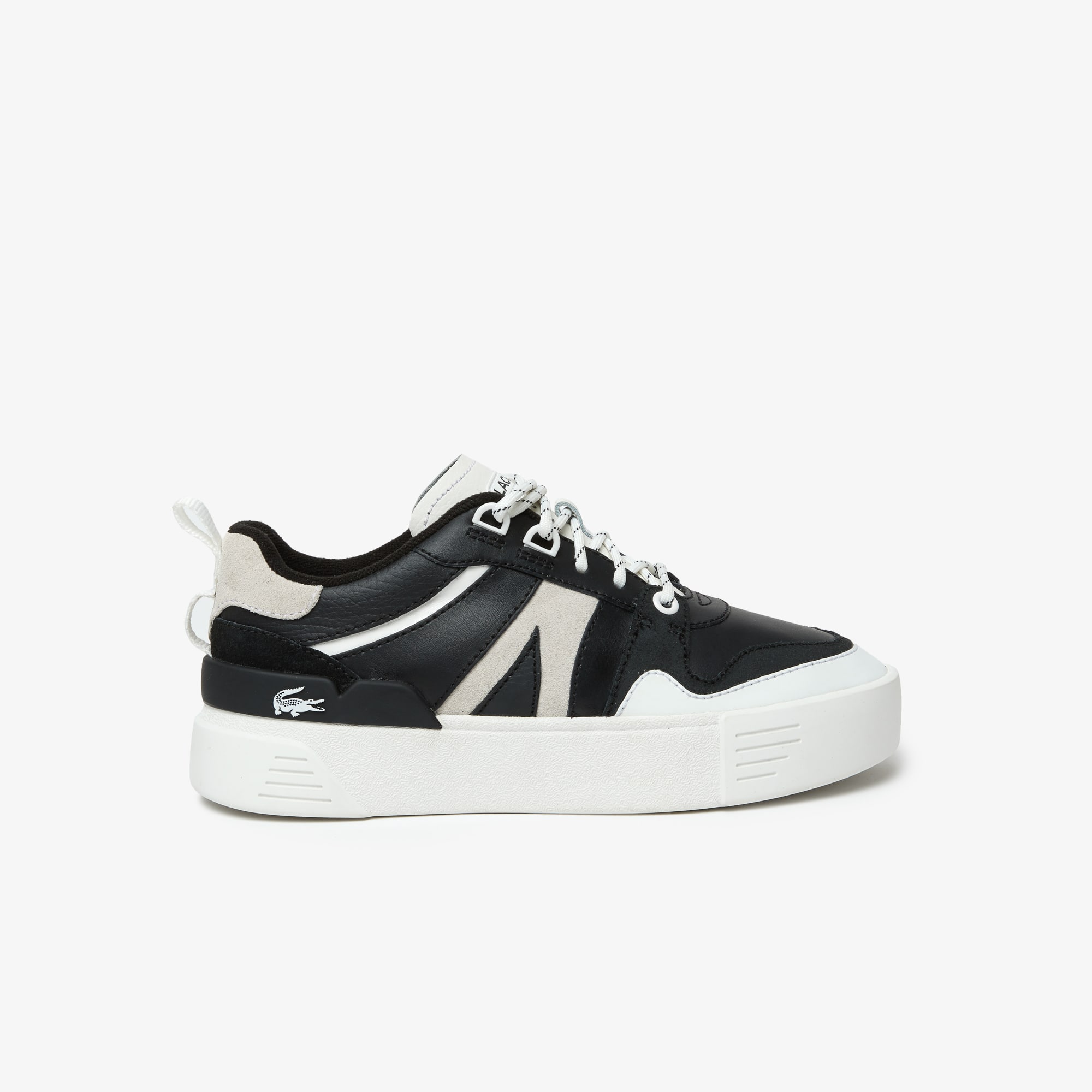 Sneakers L002 femme Lacoste en cuir avec détail coloré Sneakers - Noir - Lacoste - Femme
