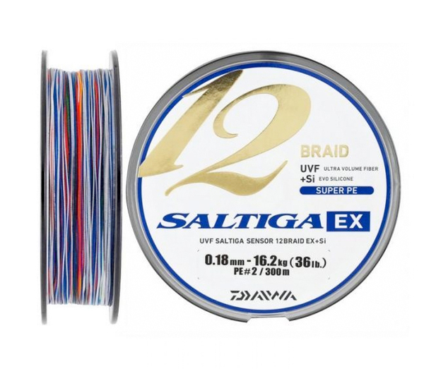 Daiwa Saltiga 12 EX Si Gevlochten Lijn Multi Colour 300m