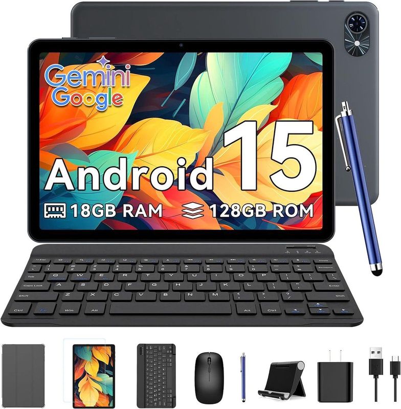 Zenva - T80 - Tablet - Grijs - 18GB RAM - 128GB ROM - 6000 mAh - 5G WIFI - Android 15