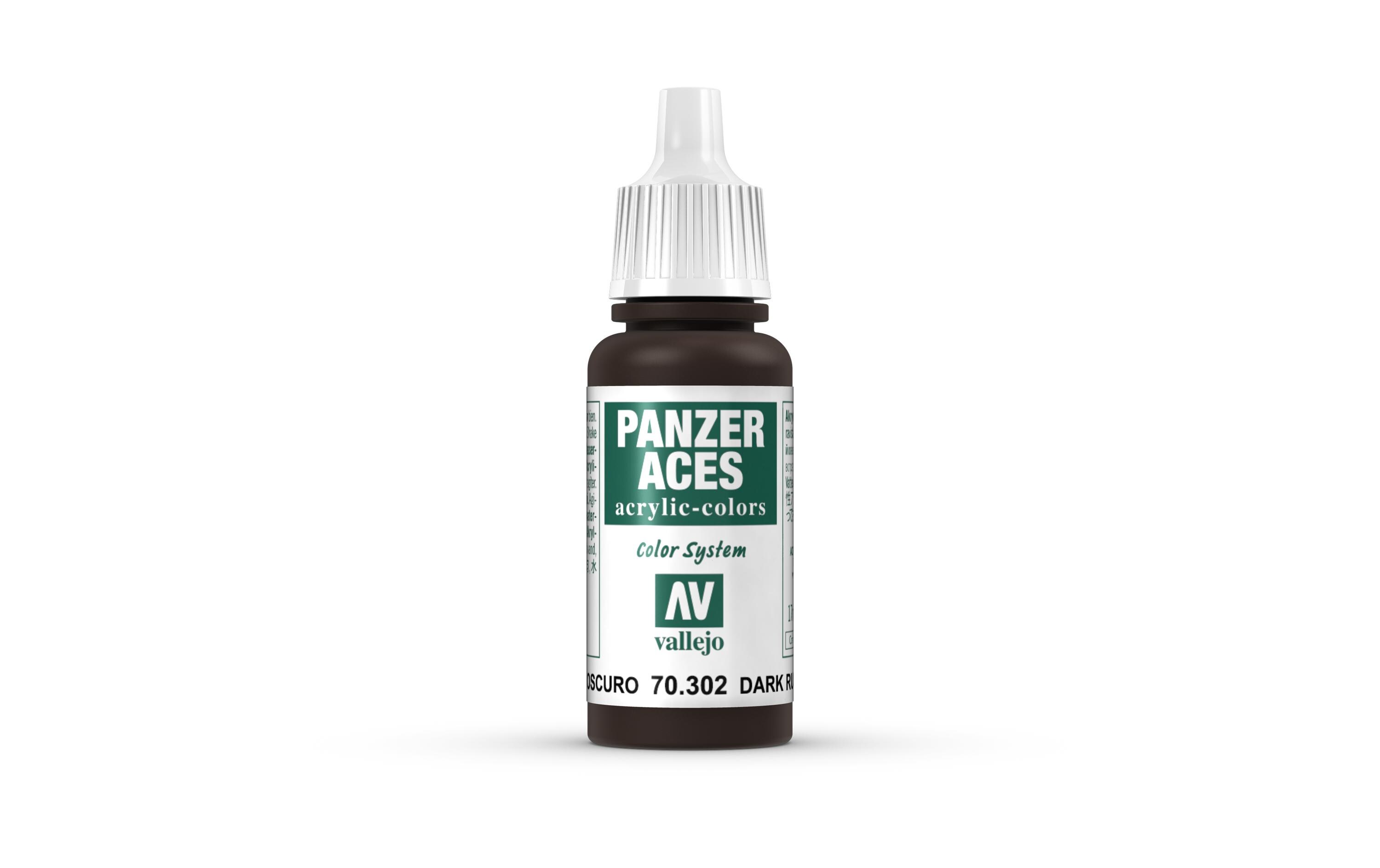 Acrylfarbe Panzer Aces Dark Rust 17 mlAcryl Modellbaufarbe – Dunkler Rost