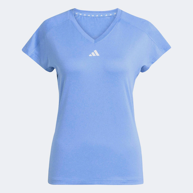 adidas Performance T-Shirt »AEROREADY TRAIN ESSENTIALS MINIMAL BRANDING V-NECK«, Trainingsshirt, feuchtigkeitsabsorbierend mit V Ausschnitt