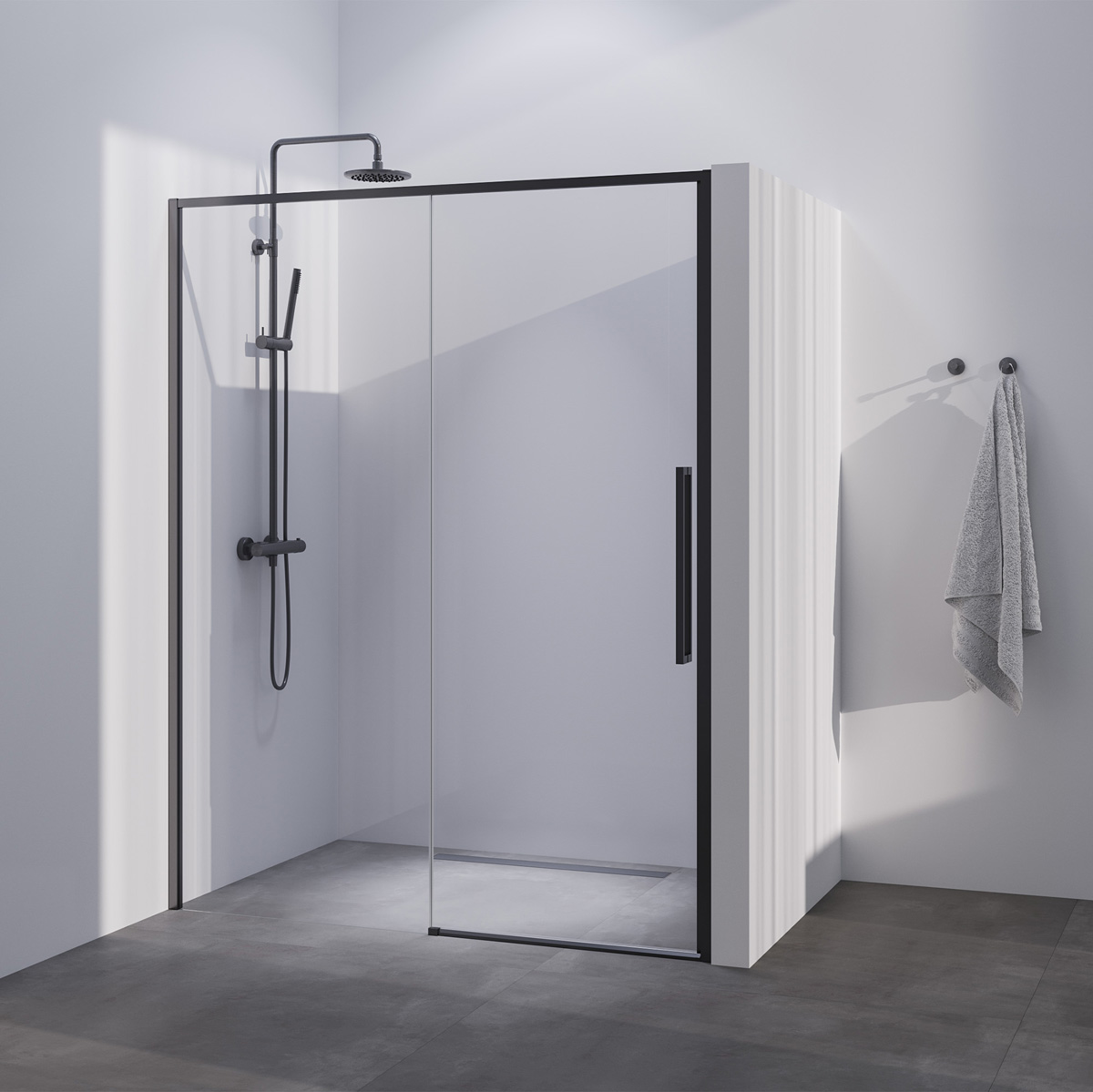 Brauer Season nisdeur met schuifdeur 160cm gunmetal