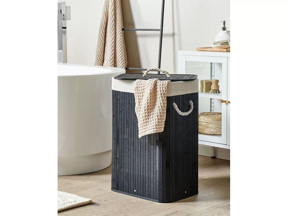 Panier en bambou noir 60 cm KOMARI