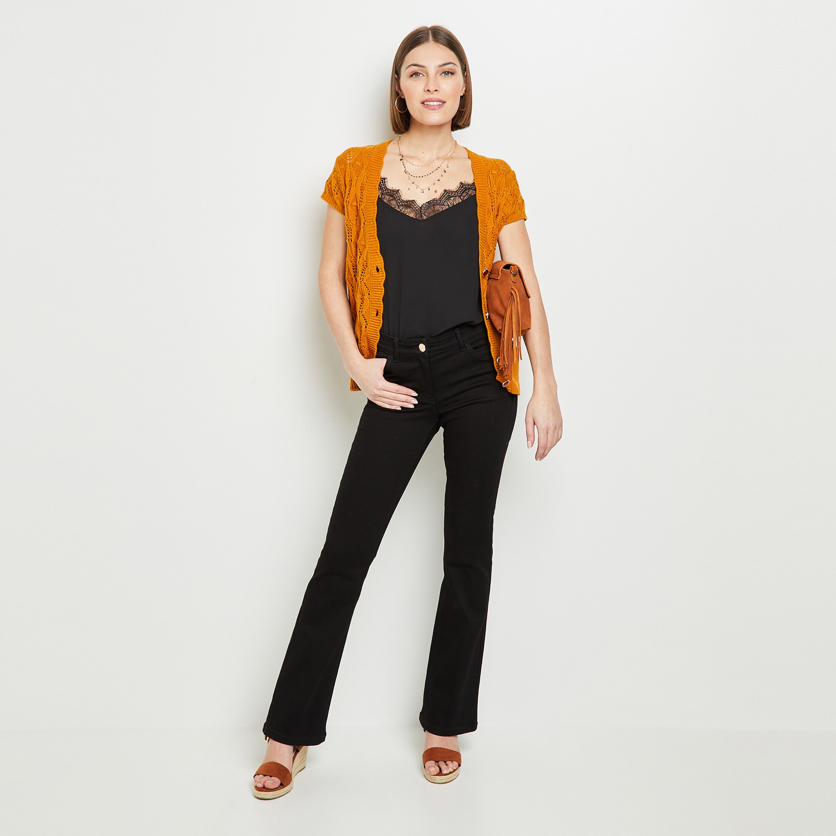 Gilet ajouré femme - SAFRAN