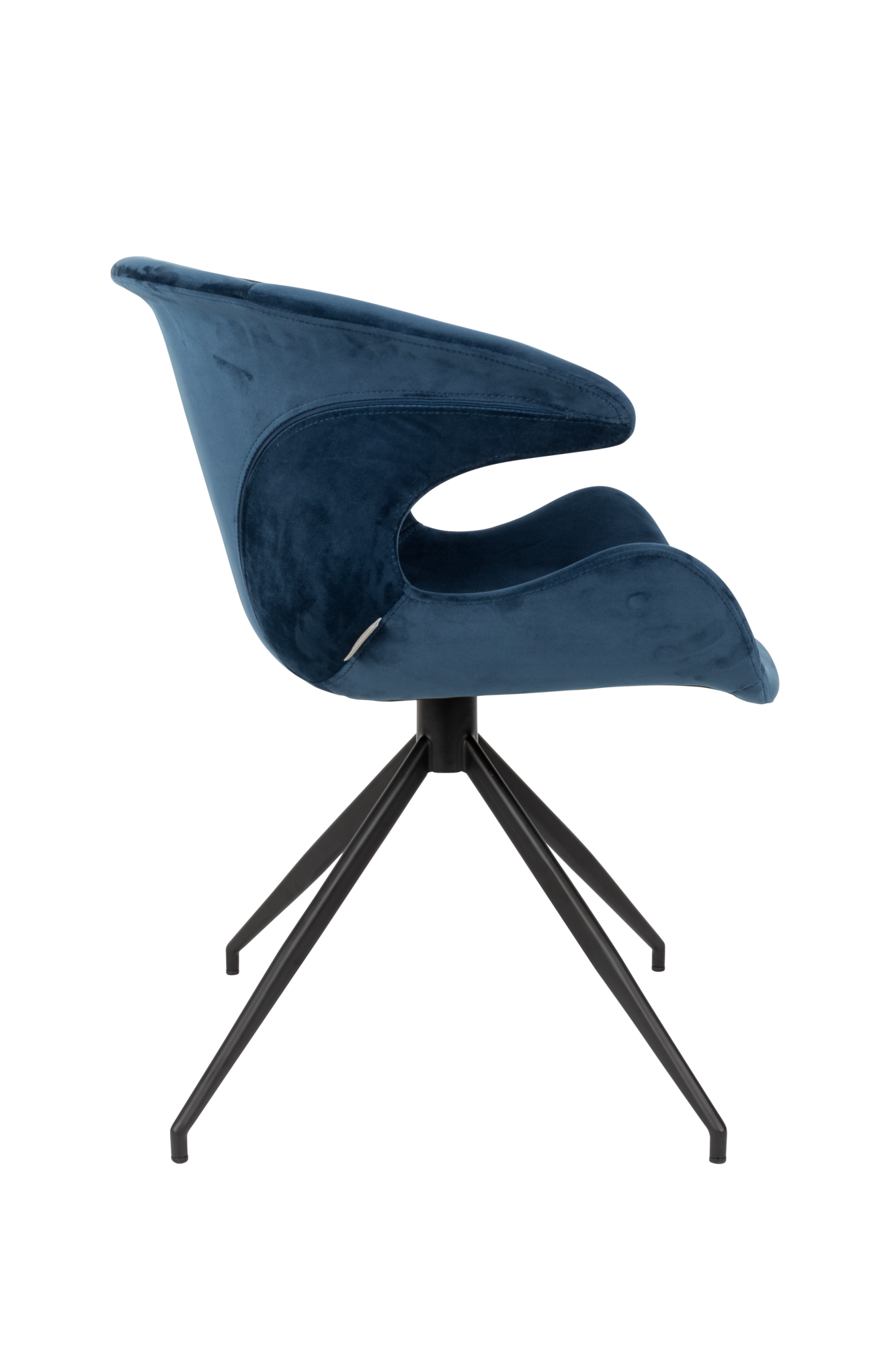 Eetkamerstoel Mia met armleuning blauw - set van 2