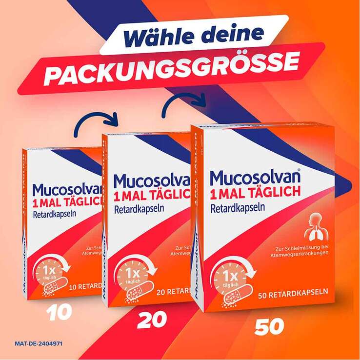 Mucosolvan 1x täglich Retardkapseln, 10 St