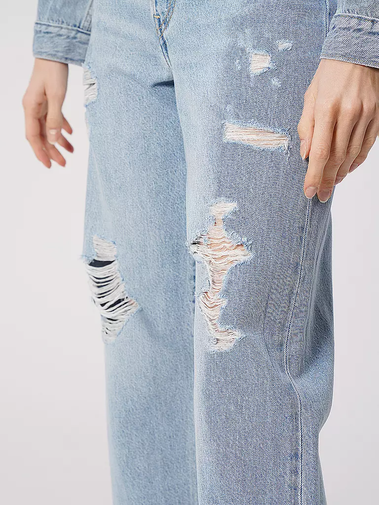 LEVI'S® Highwaist Jeans Straight Fit 7/8 RIBCAGE STRAIGHT hellblau