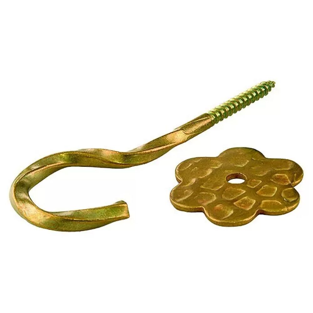 HENGEKROK STABILIT MED ROSETT MESSING/STÅL